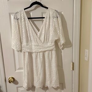 Lilly Pulitzer Cream Textured Mini Dress